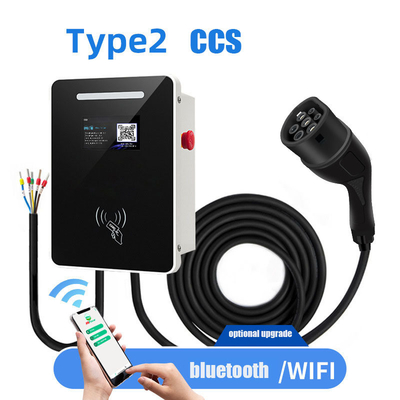 22 kW CCS band 2 Wandopgeladen wisselstroom Europees standaard laadstation met compact ontwerp