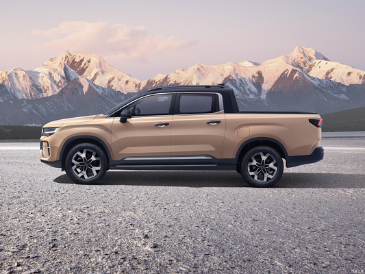 Geely RD6's state-of-the-art elektrische middelgrote pick-up voor commerciële doeleinden.